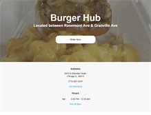 Tablet Screenshot of burgerhubchicago.com